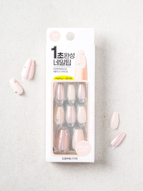 [✈️KOREA] Daiso - Ring Ring Coffin Art Nail Tips #4