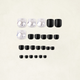 [✈️KOREA] Daiso - [Starlit Black] 25Y Too Cool For School Real Wear Pedi Tip 24pcs