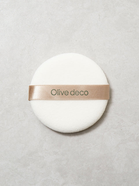 [✈️KOREA] Daiso - Olive Deco Round Caron Puff 90mm