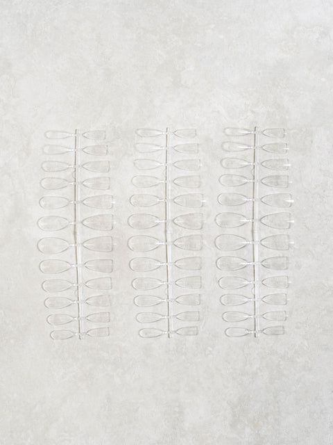 [✈️KOREA] Daiso - Almond Clear Nail Tips, 72 Pieces