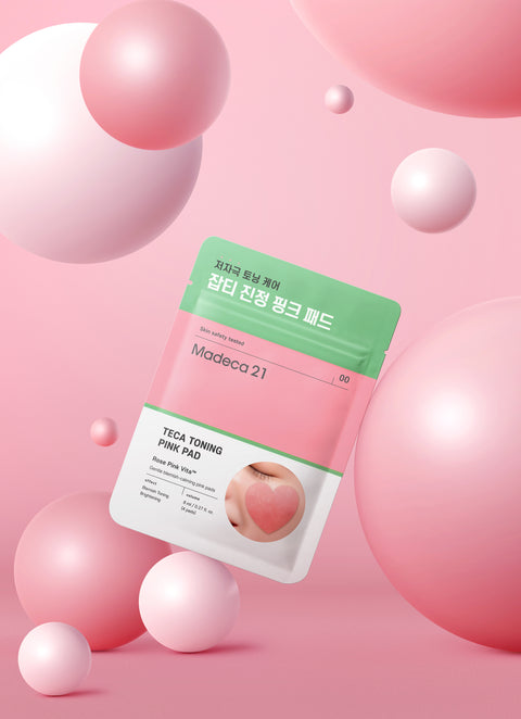 [✈️KOREA] Daiso - Madeca21 Teca Toning Pink Pad 4 Sheets