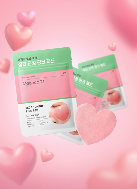 [✈️KOREA] Daiso - Madeca21 Teca Toning Pink Pad 4 Sheets
