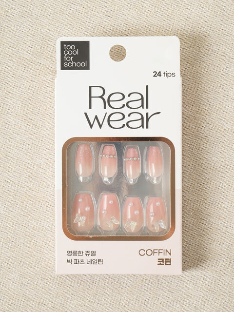 [✈️KOREA] Daiso - Too Cool For School Real Wear Nail Tip Coffin Butter Berry