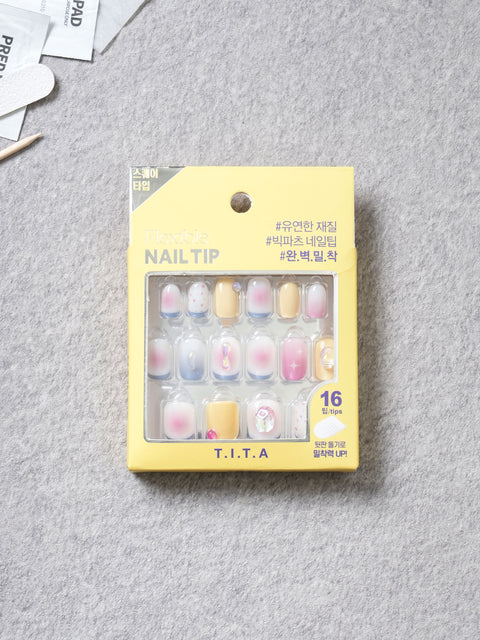 [✈️KOREA] Daiso - 25SS Tita Press Square Nail Tips #4