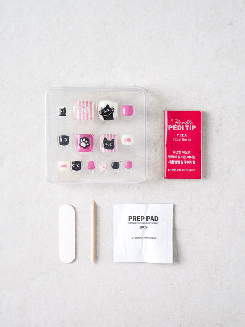 [✈️KOREA] Daiso - Titapress Pedi Tips 14pcs Pink