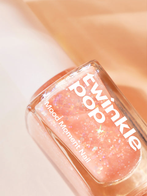 [✈️KOREA] Daiso - Twinkle Pop Mood Moment Nail 9 ml Gleaming Amber by CLIO