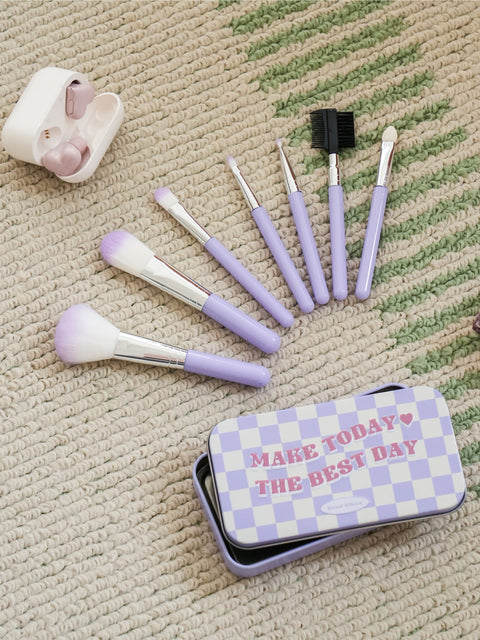 [✈️KOREA] Daiso - Mini Brush Set 7pcs in Tin Case