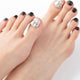 [✈️KOREA] Daiso - [Starlit Black] 25Y Too Cool For School Real Wear Pedi Tip 24pcs
