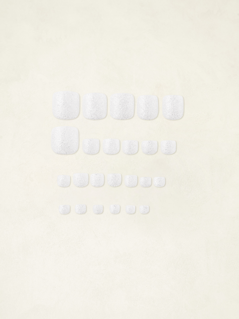 [✈️KOREA] Daiso - [White Shine] 25Y Too Cool For School Real Wear Pedi Tip 24pcs