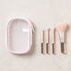 [✈️KOREA] Daiso - Mesh Pouch & Makeup Brush 4-Piece Set