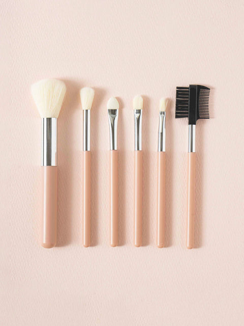 [✈️KOREA] Daiso - 6 Piece Makeup Brush Set