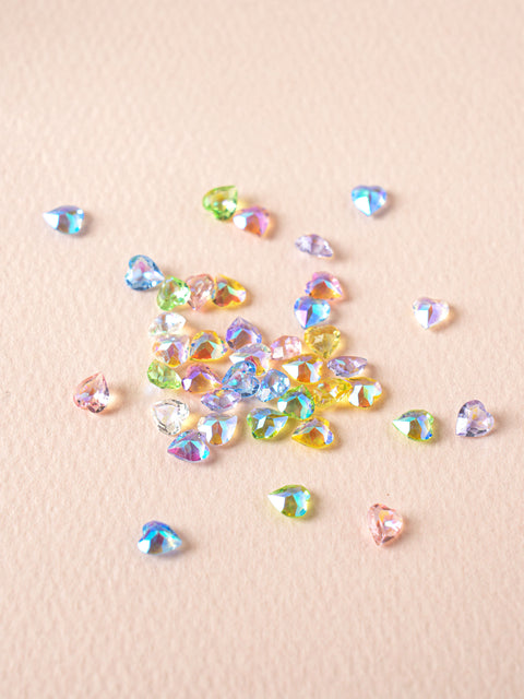 [✈️KOREA] Daiso - Rainbow Heart Nail Parts