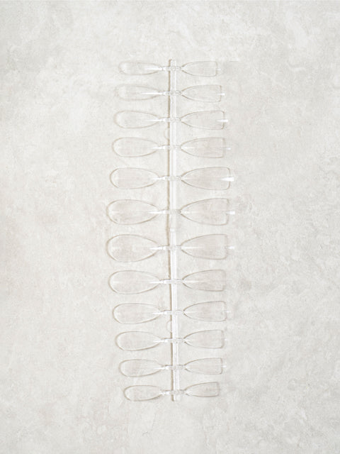 [✈️KOREA] Daiso - Almond Clear Nail Tips, 72 Pieces