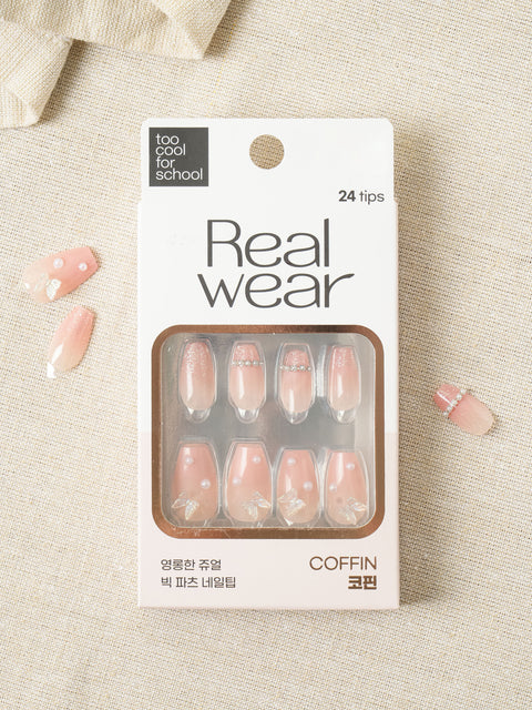 [✈️KOREA] Daiso - Too Cool For School Real Wear Nail Tip Coffin Butter Berry