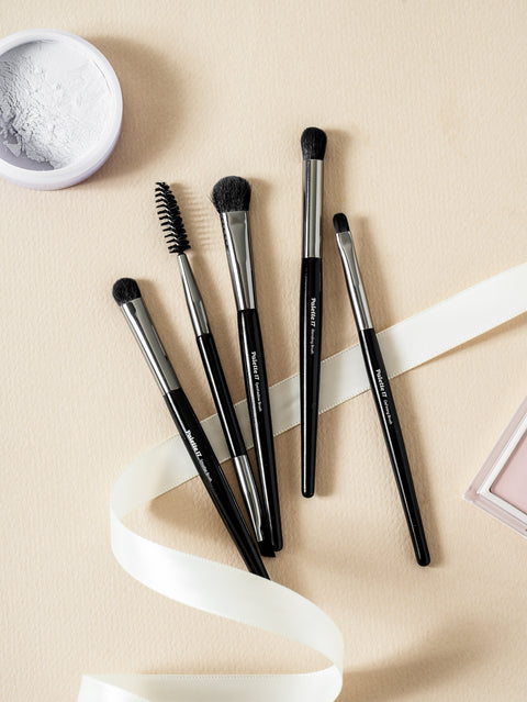 [✈️KOREA] Daiso - Palette 17 Eye Makeup Brush 5-Piece Set