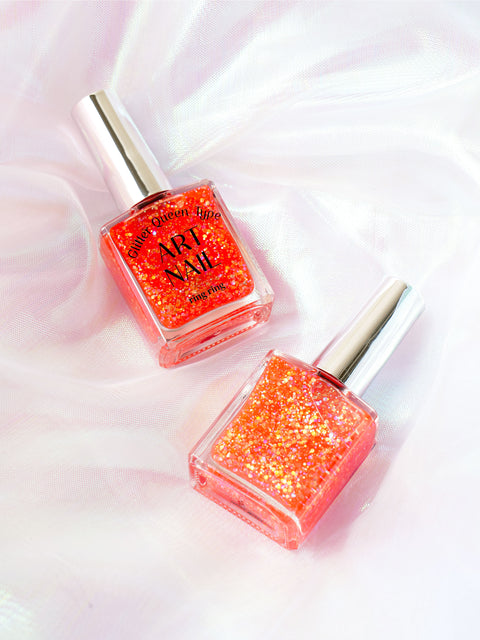 [✈️KOREA] Daiso - Ring Ring Art Nail 13 ml Glitter Queen Red