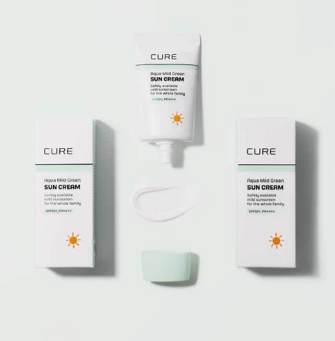 [✈️KOREA] [8982] [Kim Jung Moon Aloe] Cure Aqua Mild Green Sun Cream_40ML
