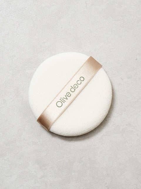 [✈️KOREA] Daiso - Olive Deco Round Caron Puff 90mm