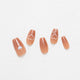 [✈️KOREA] Daiso - Ring Ring Coffin Nail Tips 24pcs Rose Pink