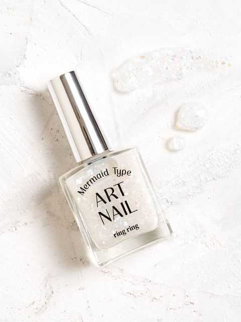 [✈️KOREA] Daiso - Ring Ring Art Nail 13 ml Mermaid White