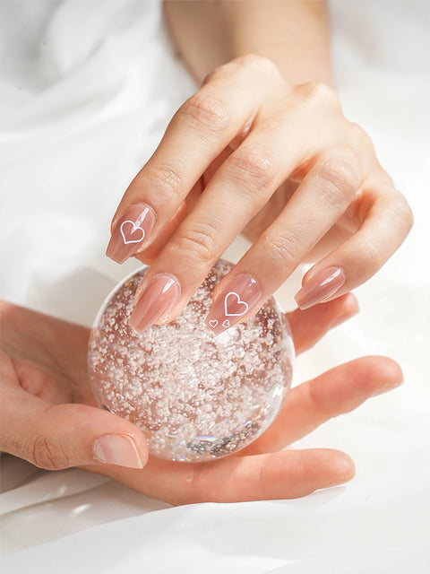 [✈️KOREA] Daiso - Ring Ring Coffin Nail Tips 24pcs Rose Pink