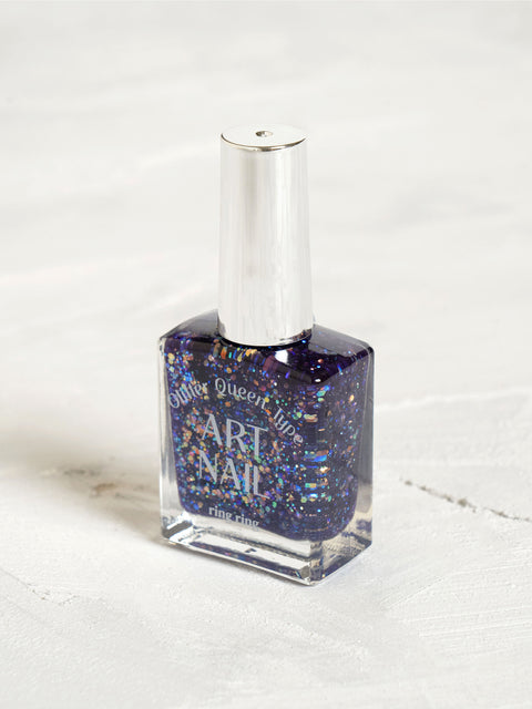 [✈️KOREA] Daiso - Ring Ring Art Nail 13 ml Glitter Queen Navy