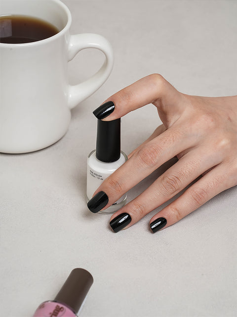 [✈️KOREA] Daiso - Solid Nail Tips 16pcs Deep Black