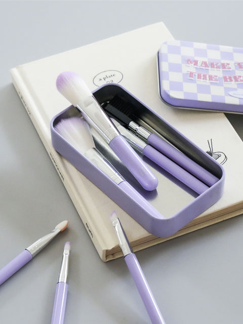 [✈️KOREA] Daiso - Mini Brush Set 7pcs in Tin Case