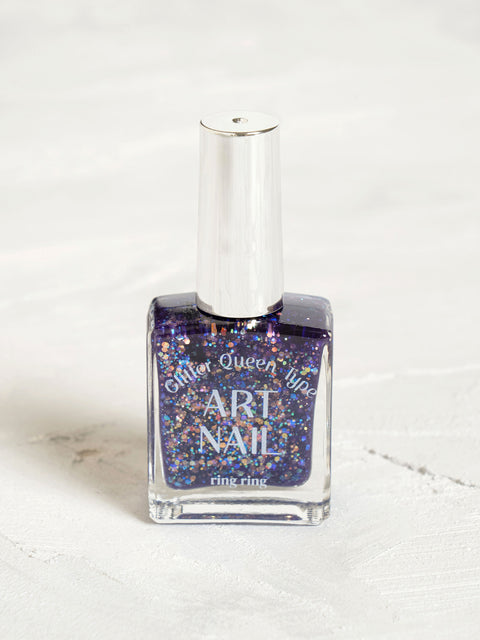 [✈️KOREA] Daiso - Ring Ring Art Nail 13 ml Glitter Queen Navy