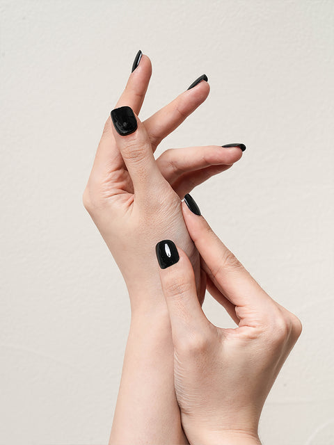 [✈️KOREA] Daiso - Solid Nail Tips 16pcs Deep Black