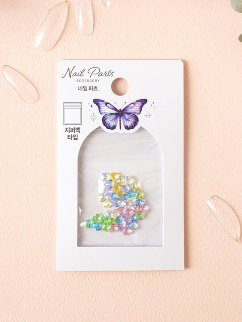 [✈️KOREA] Daiso - Rainbow Heart Nail Parts