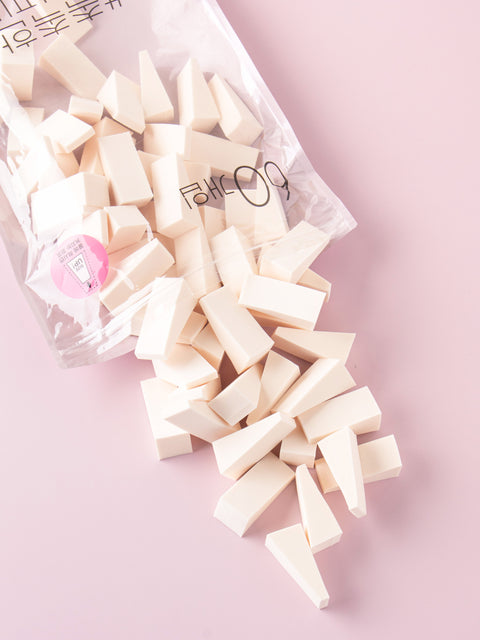 [✈️KOREA] Daiso - PU Triangle Puff Set (60P)