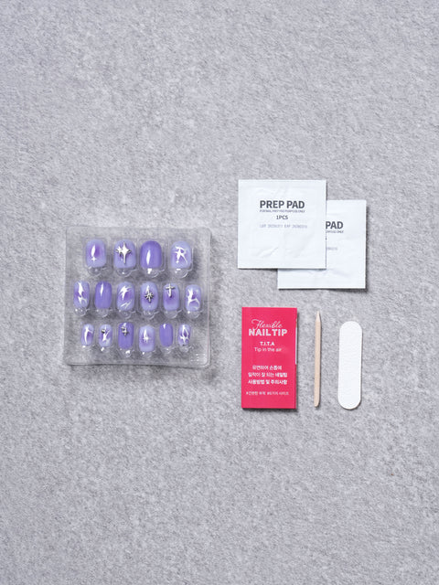 [✈️KOREA] Daiso - 25SS Tita Press Square Nail Tips #1