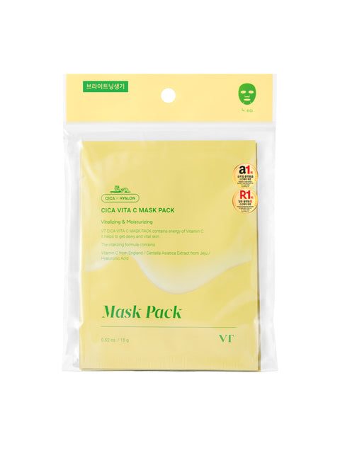 [✈️KOREA] Daiso - VT Cica Vita C Mask Pack 4 Sheets