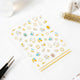[✈️KOREA] Daiso - Stone Gold & Silver Foil Nail Stickers