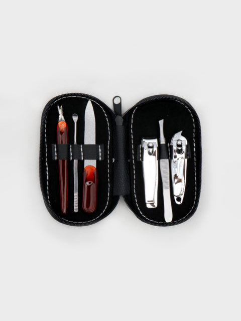 [✈️KOREA] Daiso - Artificial Leather Case Nail Care Set