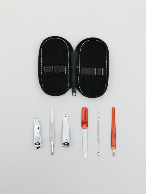 [✈️KOREA] Daiso - Artificial Leather Case Nail Care Set