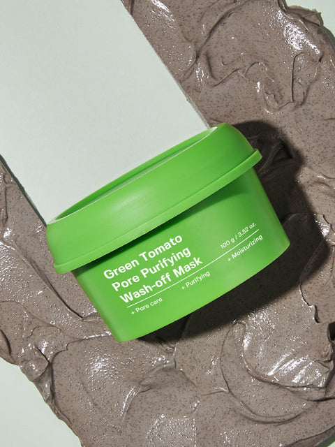 [✈️KOREA] Daiso - Ingredient Editor Green Tomato Pore Purifying Wash-Off Mask 100g